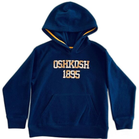OshKosh B'gosh Other - Oshkosh B'gosh Fleece Pullover Hoodie Navy Blue & Gold Sz 7